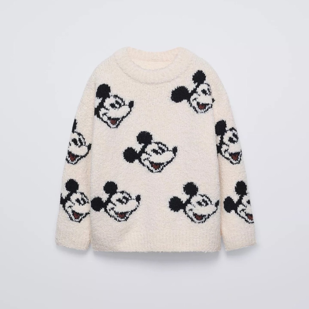 Zara Kids Mickey Mouse Disney Knit Sweater NWT